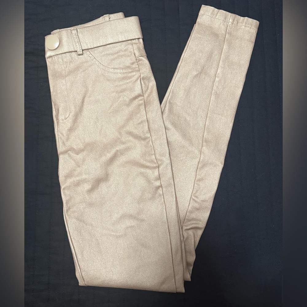 Metallic Gold Skinny Pants